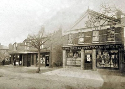 Grays Co-Op Stores King Street Now a Tyre Fitters. The Shops and Office Building to the Left Were Badly Damaged by Fire and Demolished Circa 2005