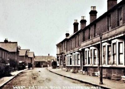 Scene from Victoria Road circa 1910 with Boormans Hay loft on left and the Conservative and Unionist Club