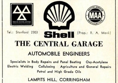 Corringham - Central Garage Advert